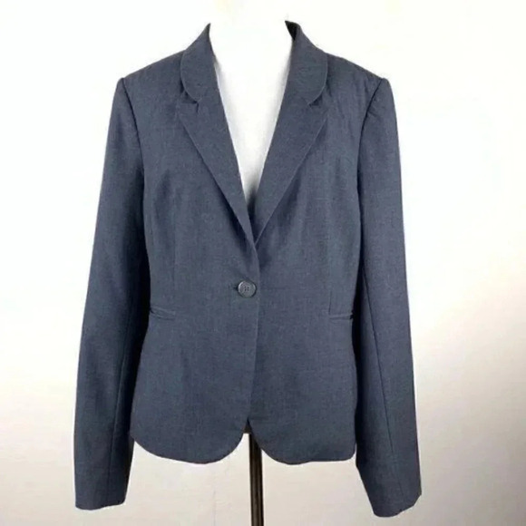 The limited collection blazer size 14 bluish gray one button career jacket - Picture 7 of 8